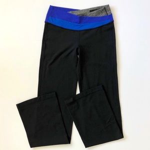 lululemon athletica Black Pants with Blue and Gray Waistband